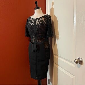 Byron‎ Lars Beguile Women’s Carissima Black Floral Mini Bodycon Sheath Dress